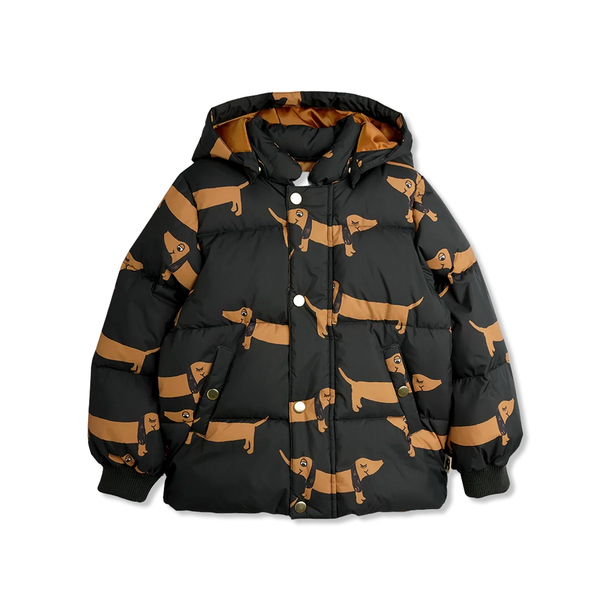 Dog aop hooded puffer Winter jacket