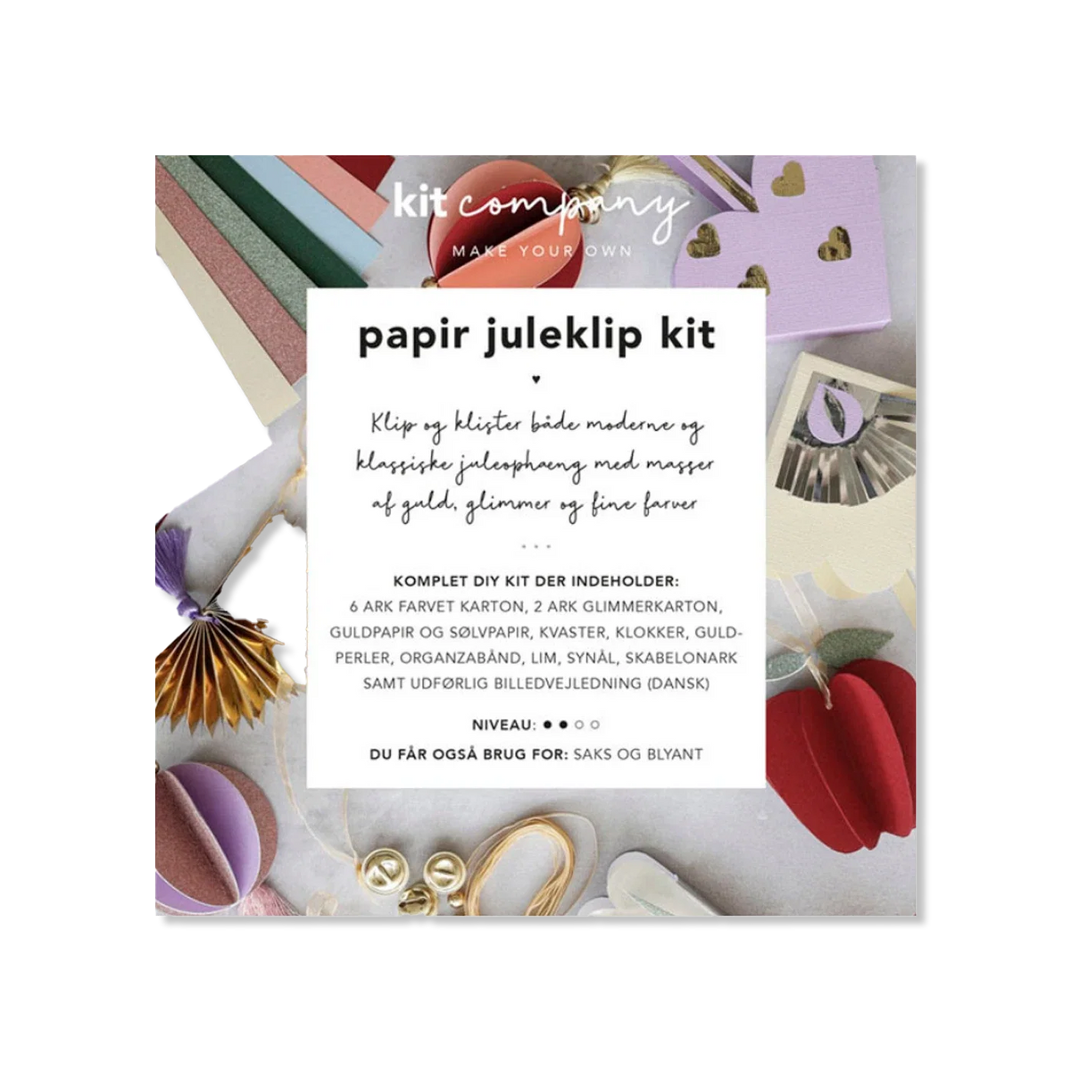Papir juleklip kit Christmas