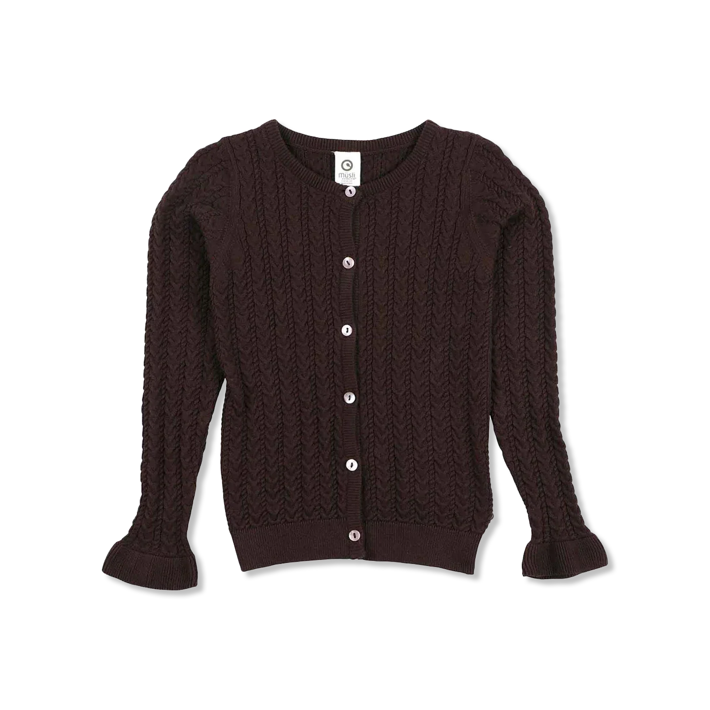 Knit frill cardigan