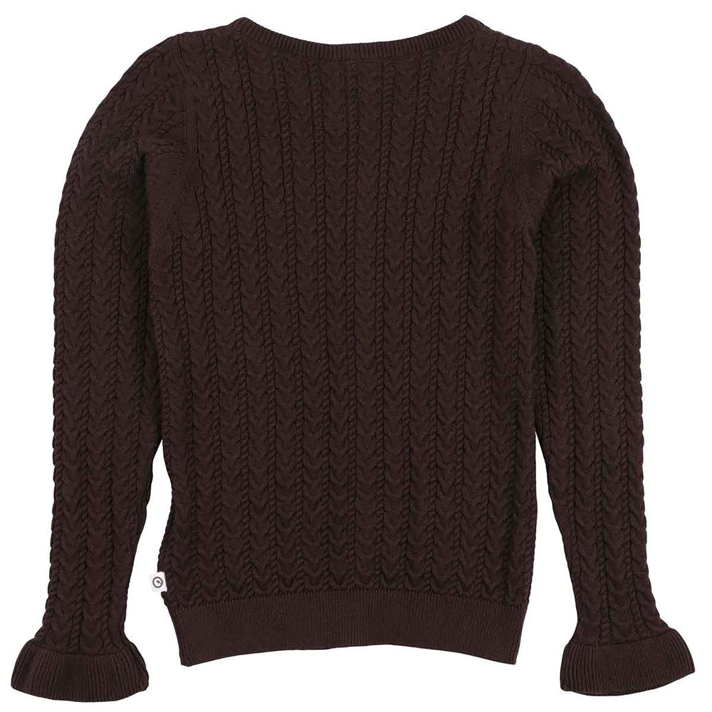 Knit frill cardigan