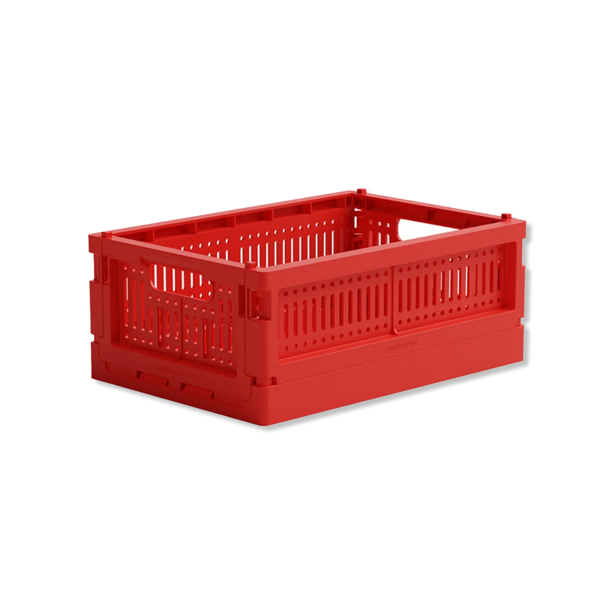 Made Crate Klappbox in Rot aus recyceltem Kunststoff