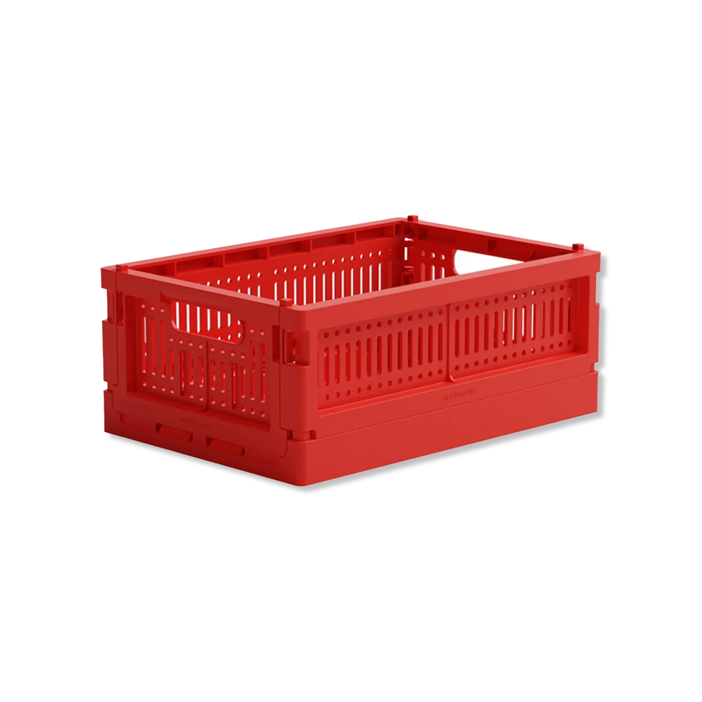 Made Crate Klappbox in Rot aus recyceltem Kunststoff