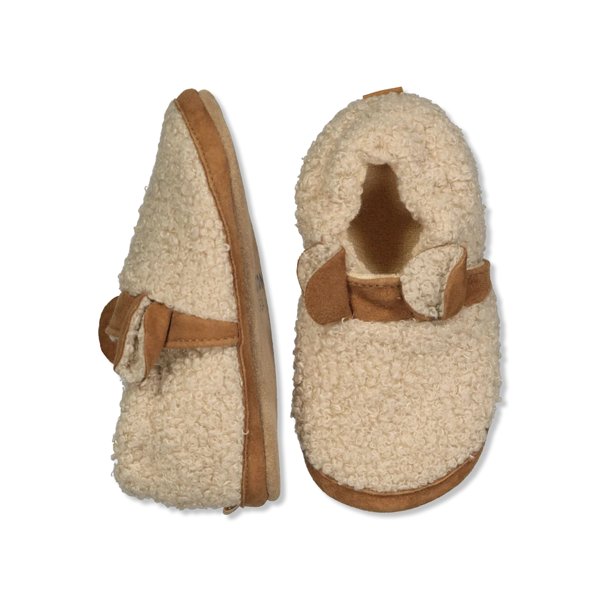 Fuzzy teddy slippers