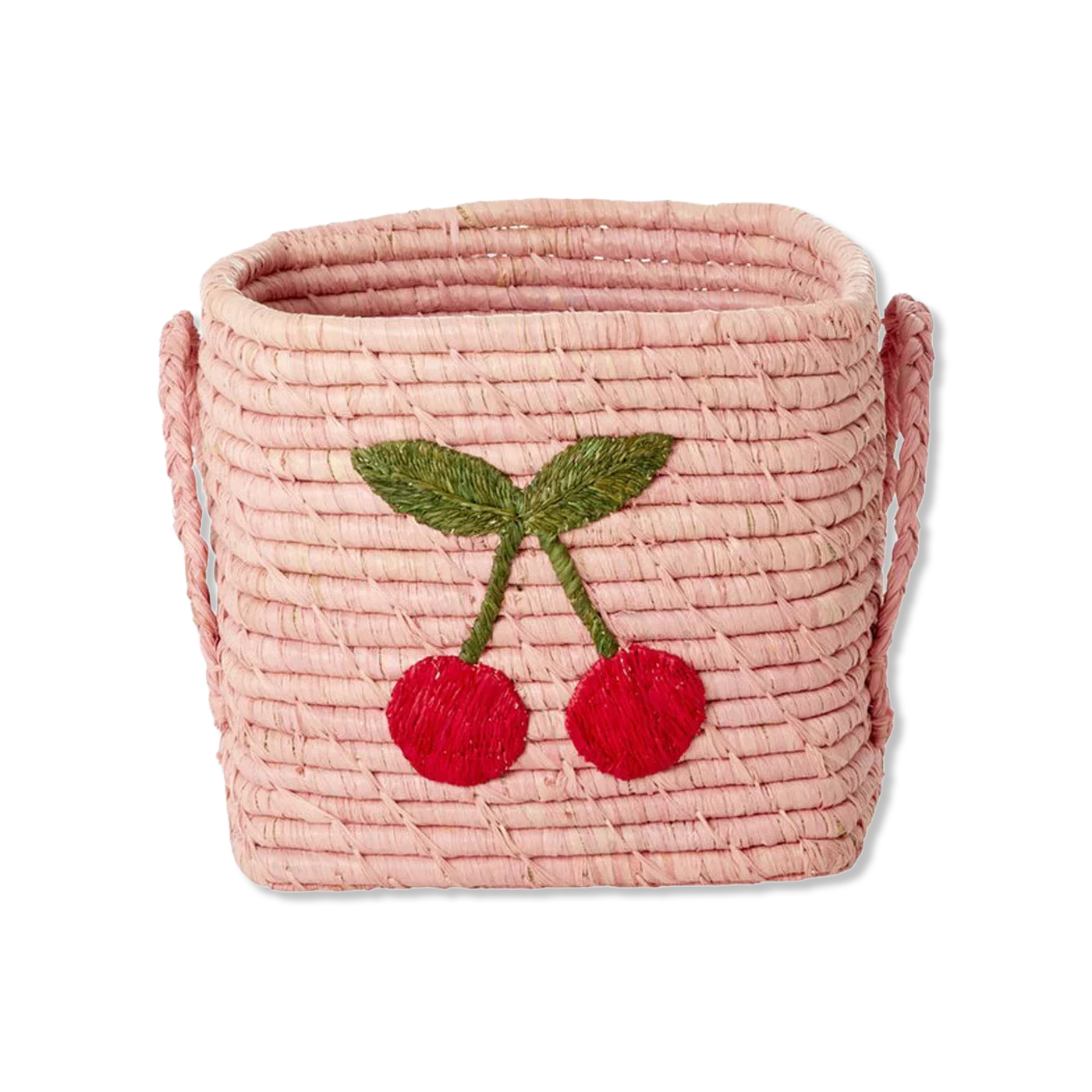 Raffia square Korb
