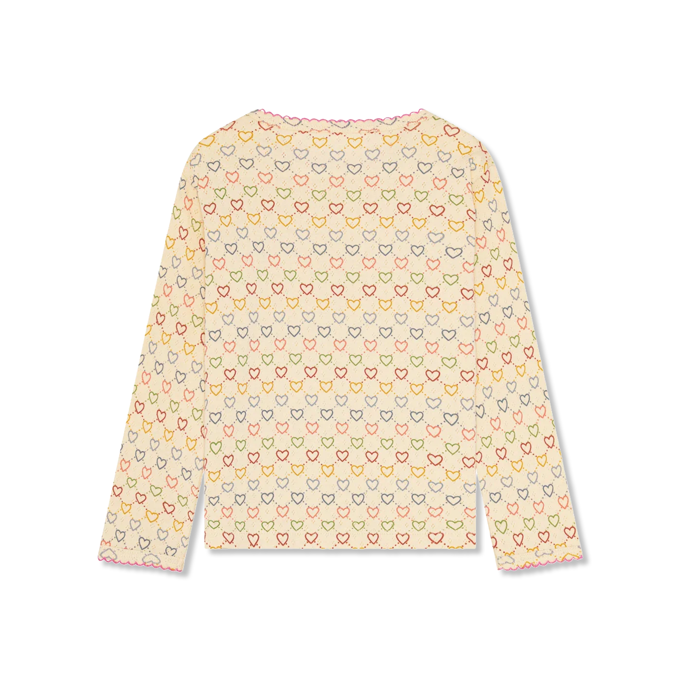 Pointelle hearts langarmshirt