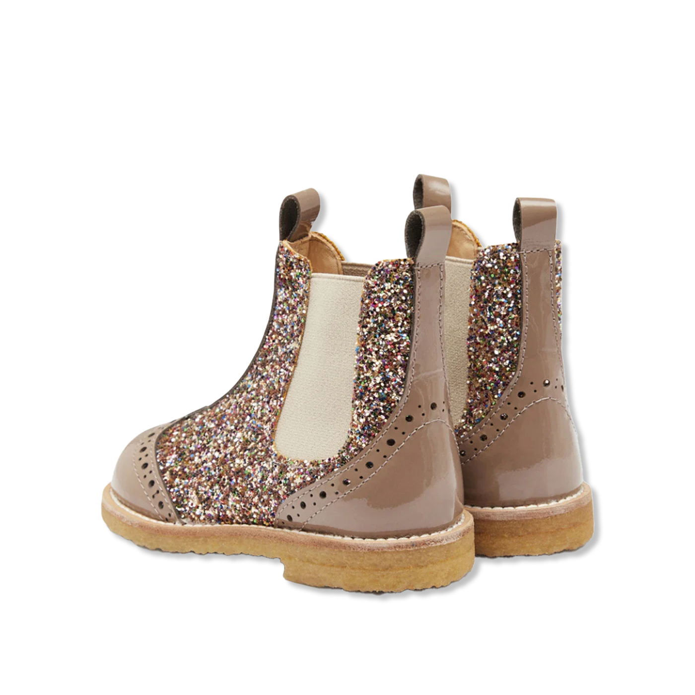 Glitter chelsea stiefeletten