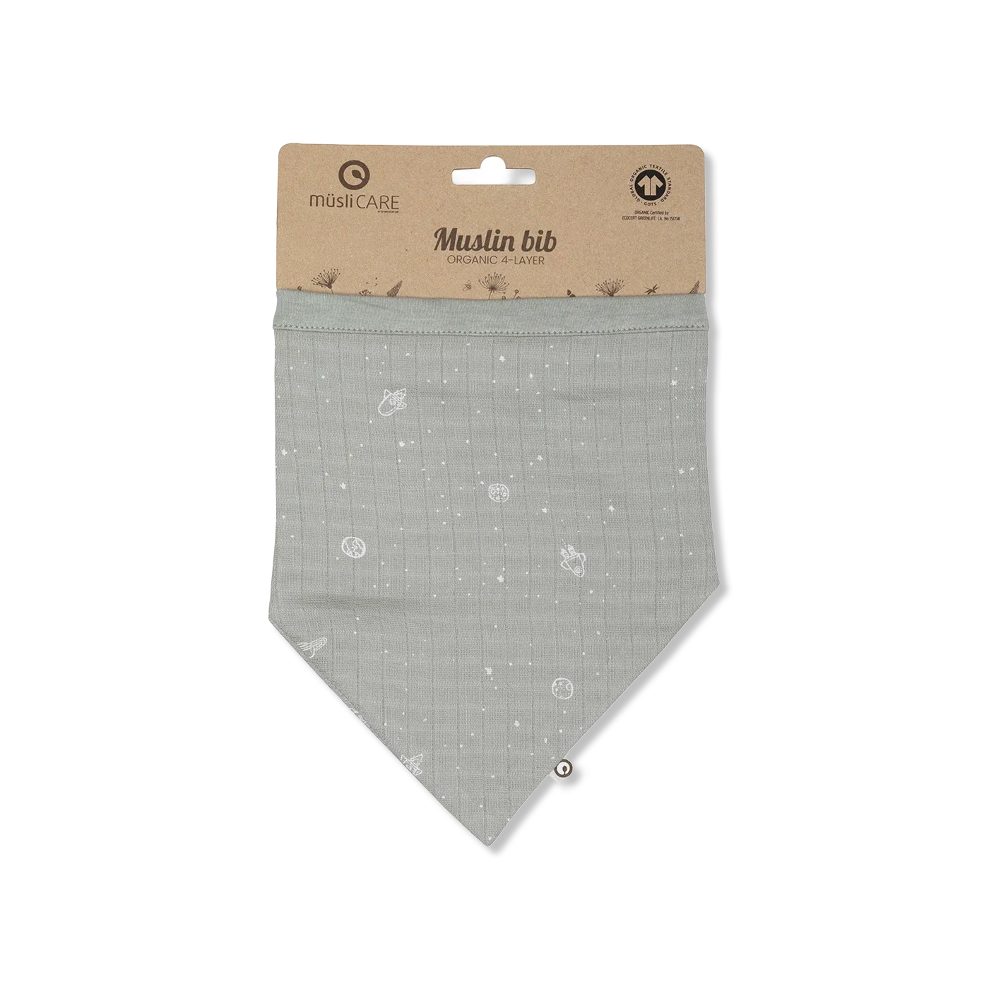 Cosmos muslin Bib