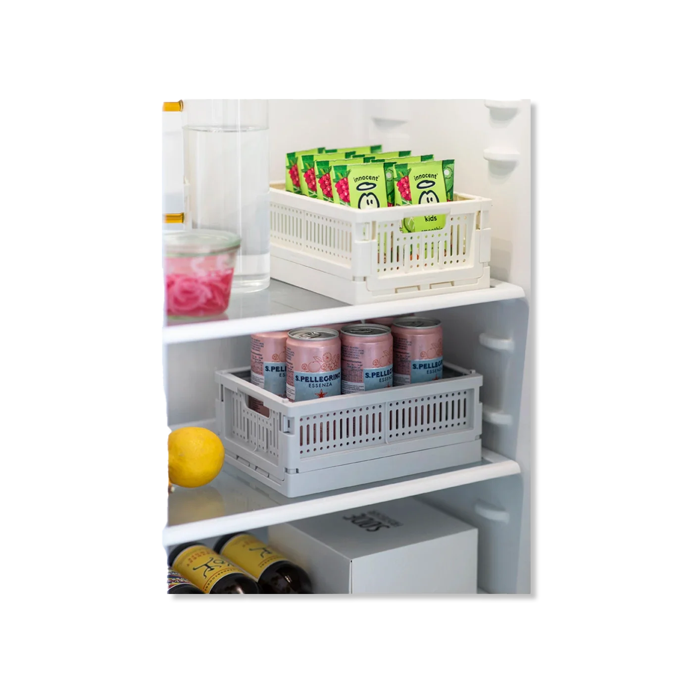Made Crate Klappbox in Peachy aus recyceltem Kunststoff