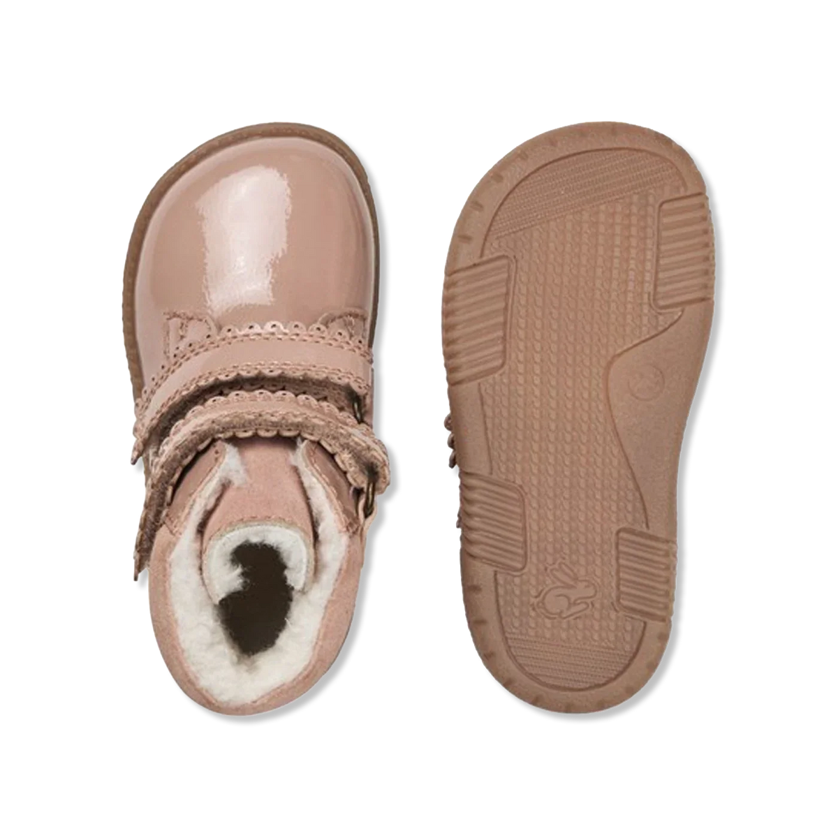 Rabbit scallop dusty rose Winterstiefel