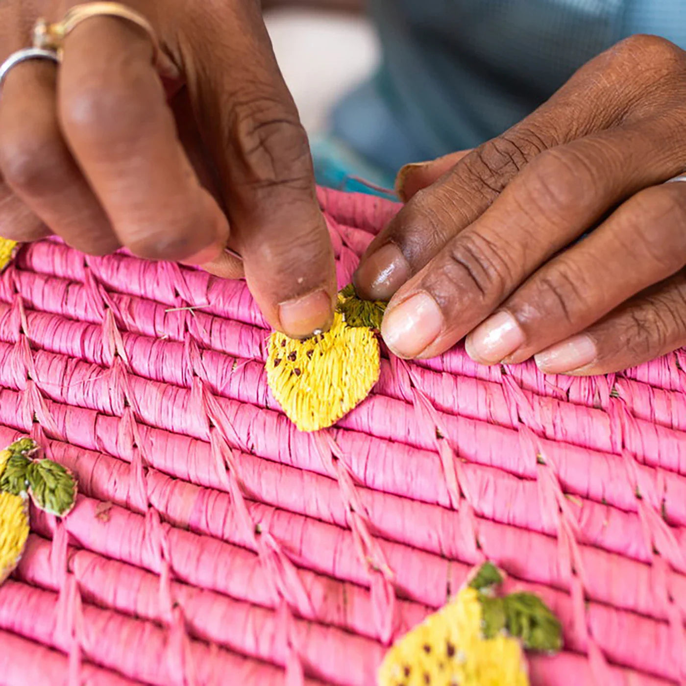 Raffia square Aufbewahrung