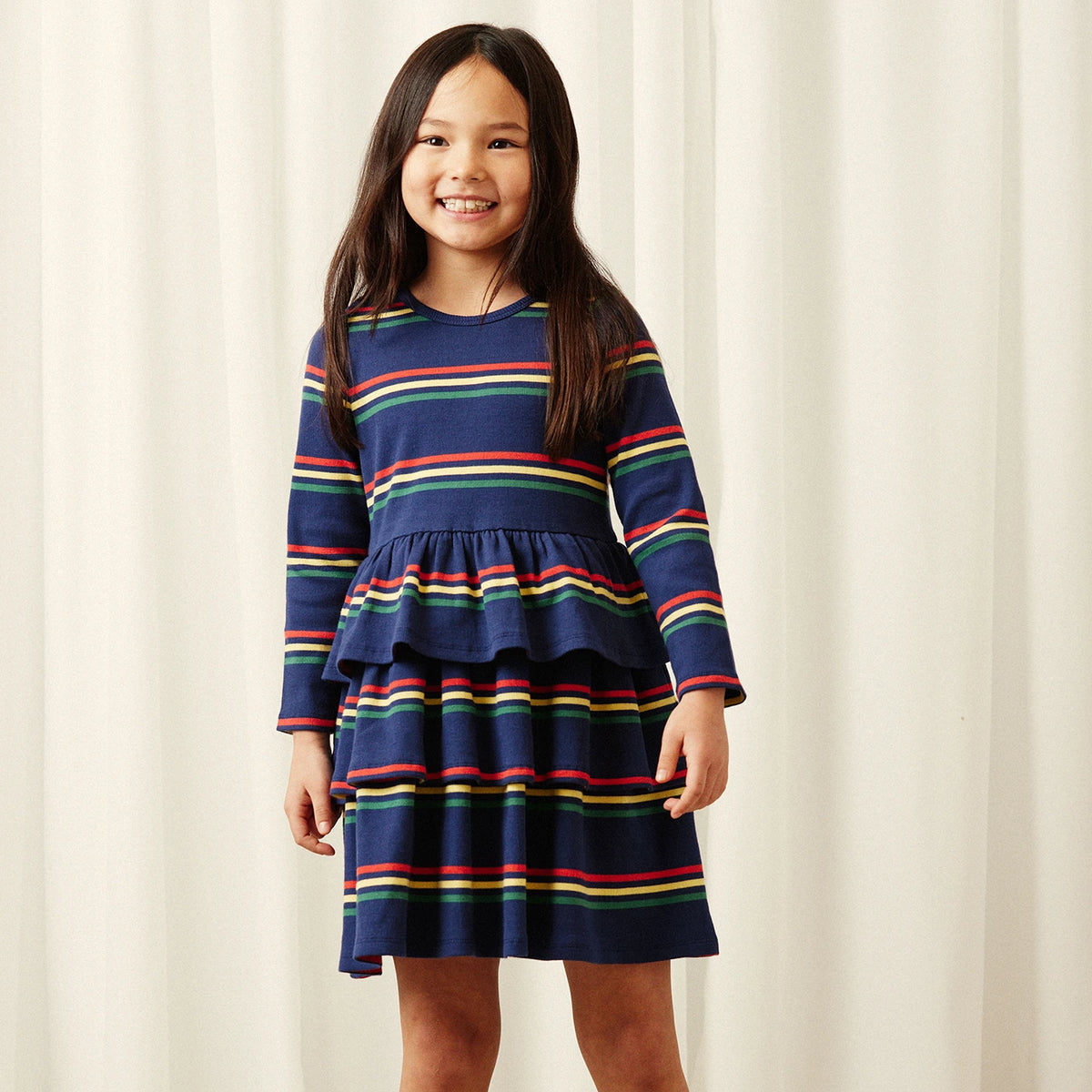 Multi color stripe Kleid