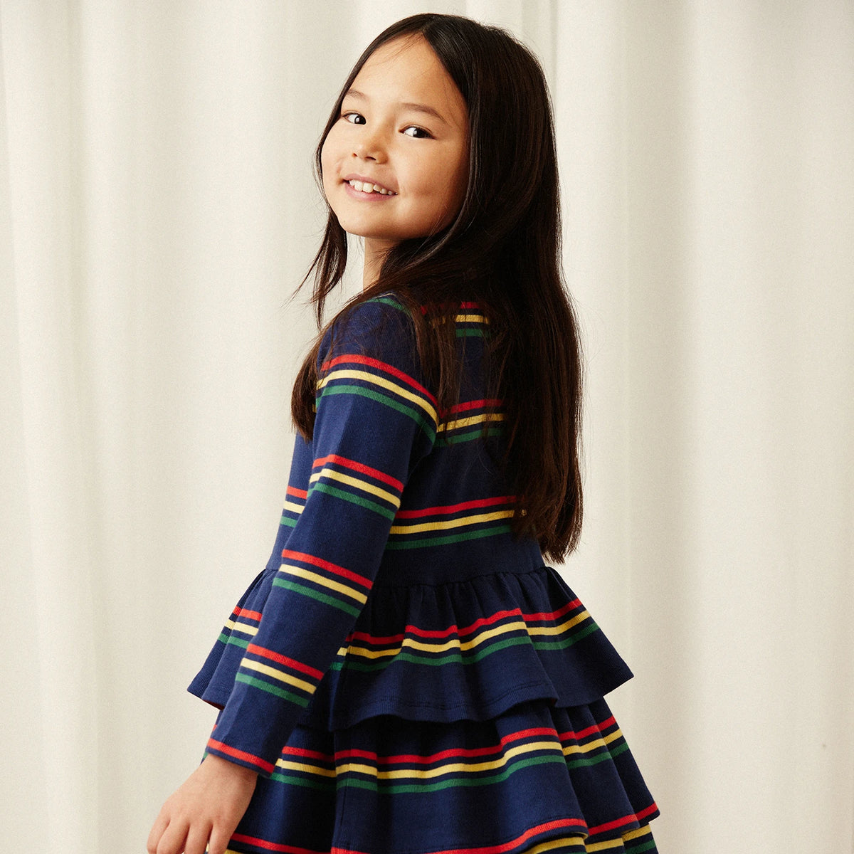 Multi color stripe Kleid