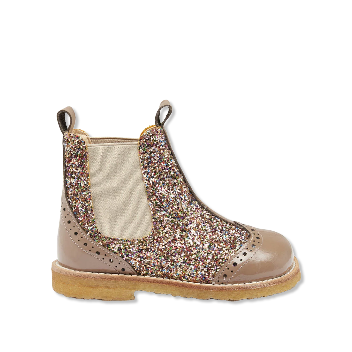 Glitter chelsea stiefeletten